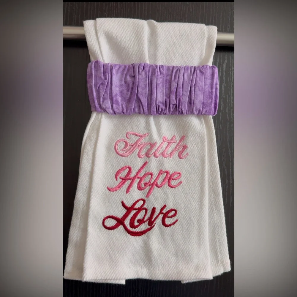 D13- set (5) 🎀Handmade decorative valentine towels🎀 kitchen & bathroom,